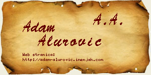 Adam Alurović vizit kartica